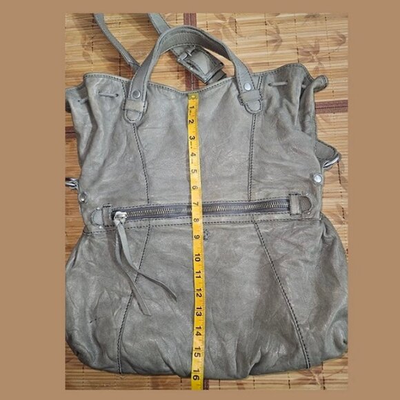 Lucky Brand Messenger Gray Italian Leather, handbag, shoulder, crossbody bag - Picture 7 of 14